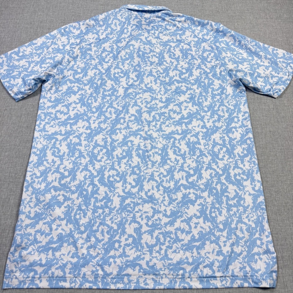 Dunning Golf Polo Shirt Mens Large Blue Short Sleeve Abstract Graphic Print Logo - Picture 10 of 11